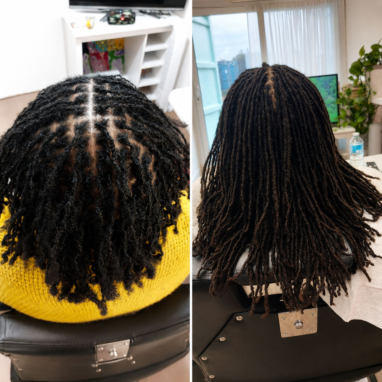 Traditional Locs Transformation before and after